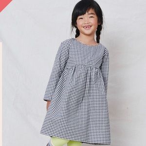 Tea Collection Check Curve Yolk Dress.